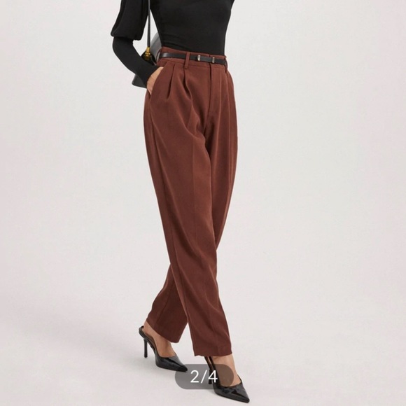 NWT Commense brick red straight leg pants - Picture 2 of 10